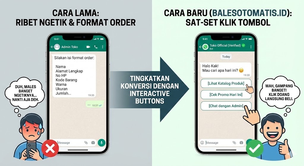 Cara Kirim Tombol di WhatsApp