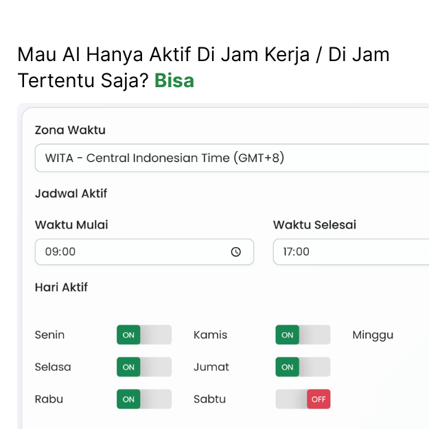 AI Aktif Jam Tertentu